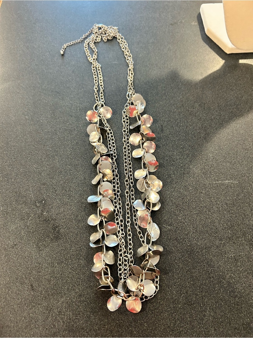 Silver Multi-Chain Petal Necklace - Women Jewelry